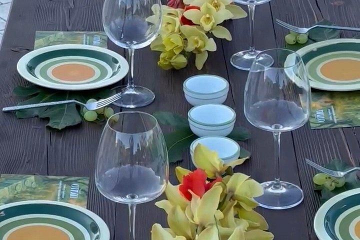 Classe de cozinha e jantar privado na vinícola de 1795