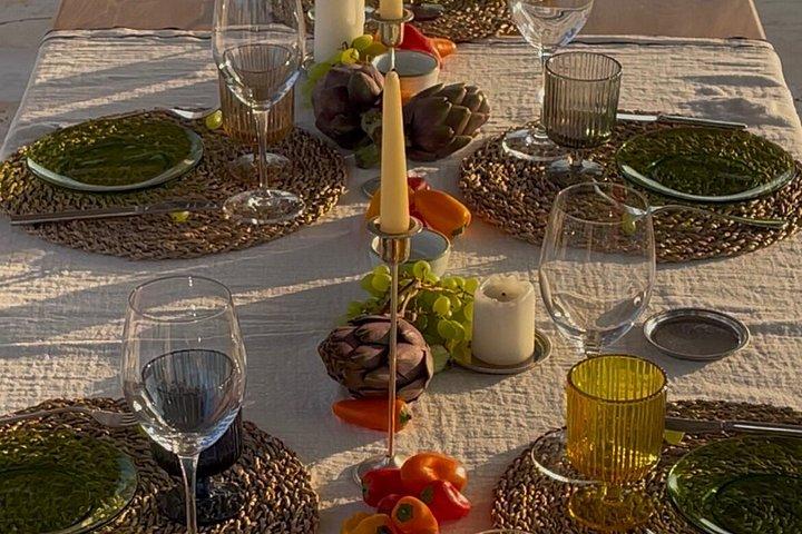 Classe de cozinha e jantar privado na vinícola de 1795