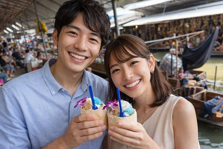 バンコクプレミアムマエクロンと水上マーケットツアー9パック