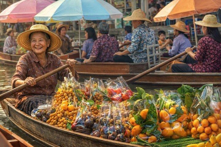 Bangkok Maeklong und Floating Market Gastronomie