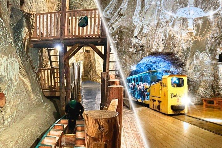 クラクフ：地下列車とボートで行くボホニア塩鉱山ツアー
