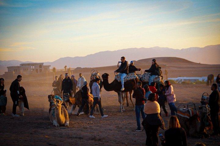 Agafay Desert Camel Ride with Dinner and Fire Show from Marrakech