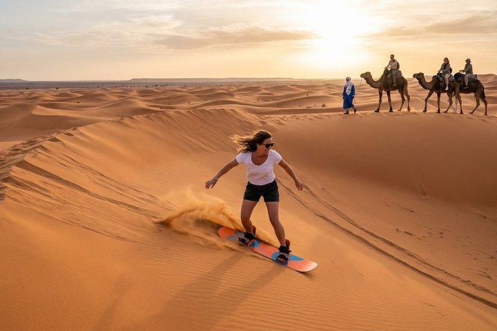 From Taghazout & Tamraght: Sandboarding Adventure with Camel Ride