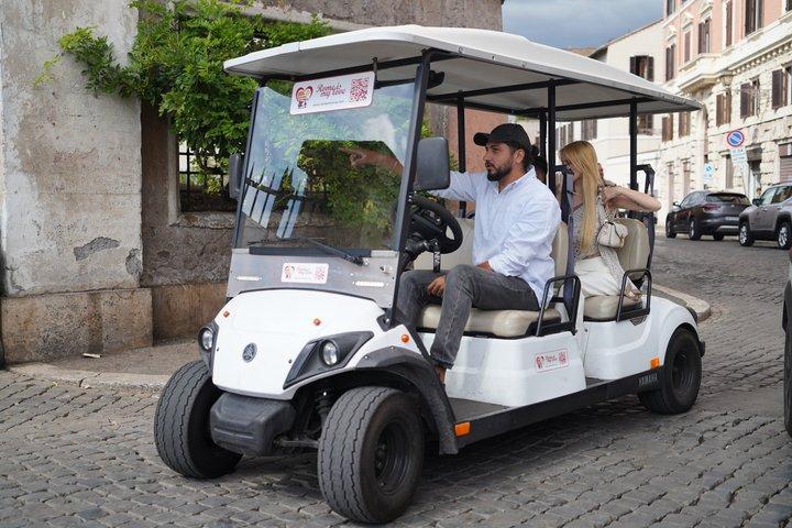 Panier de golf guidé à Rome et visite en E-Tuk
