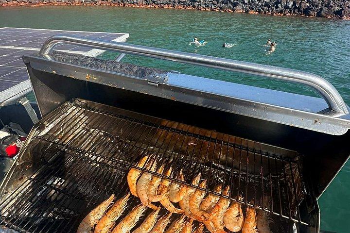 サントリーニ島：プライベートカタマランクルーズ（BBQ＆ドリンク付）