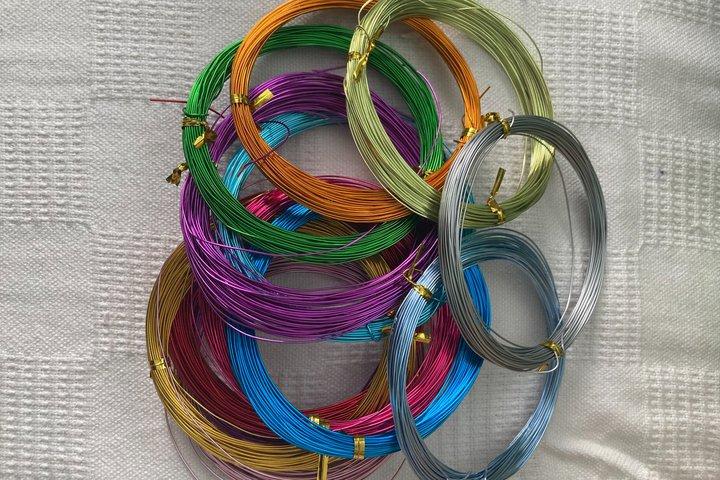 Jewelry Making Copper Cuff Pulseira com Vidro do Mar