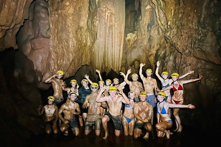 ジップライン暗闇の洞窟＆楽園の洞窟： 全日探索