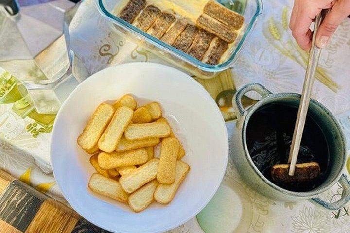 アマルフィ海岸はサレルノオリーブ畑でピザまたはパスタクラスを眺める