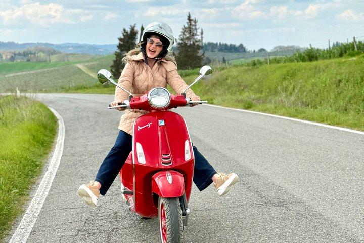 Sunset Vespa Ride Medieval Villages Dinner Wine Tasting &