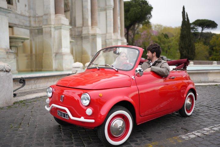 Circuit en Fiat 500 décapotable à Rome avec photos professionnelles