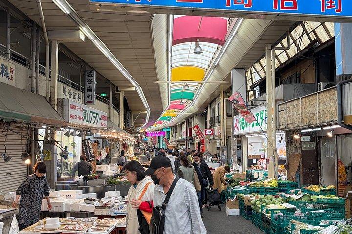 神戸フードツアー：市場/中華街で10品；神戸牛付き