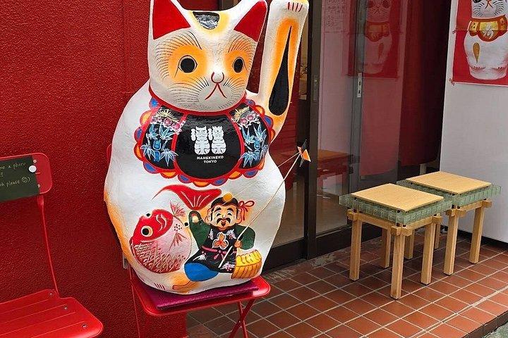 豪徳寺で東京福猫絵画ワークショップ