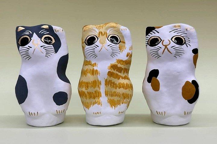 豪徳寺で東京福猫絵画ワークショップ