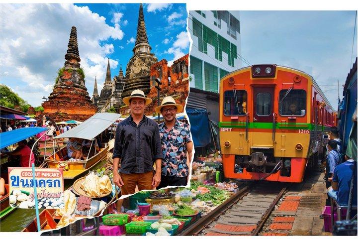 Private drijvende markt en historische Ayutthaya Sightseeing Tour