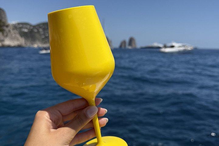 ポジターノまたはプライアーノからカプリ島への小グループ日帰り旅行