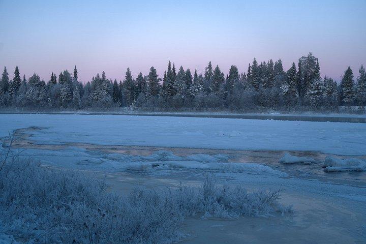 リヴァイ北極夕暮れ体験コタディナーとオーロラ