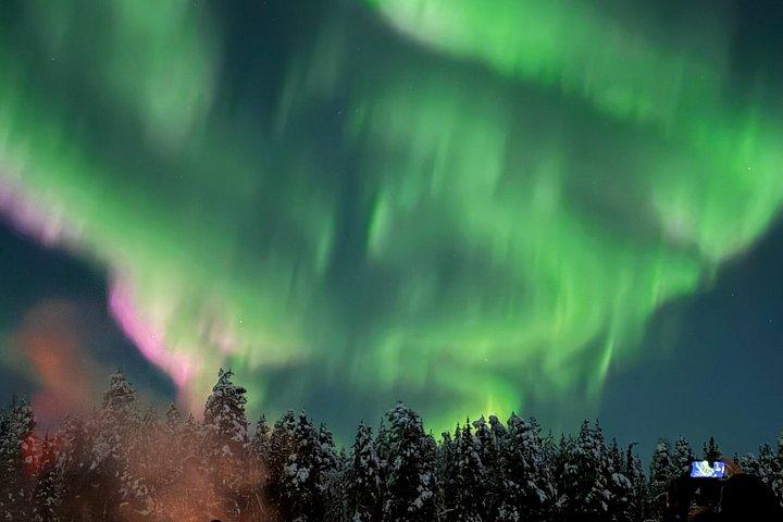 リヴァイ北極夕暮れ体験コタディナーとオーロラ