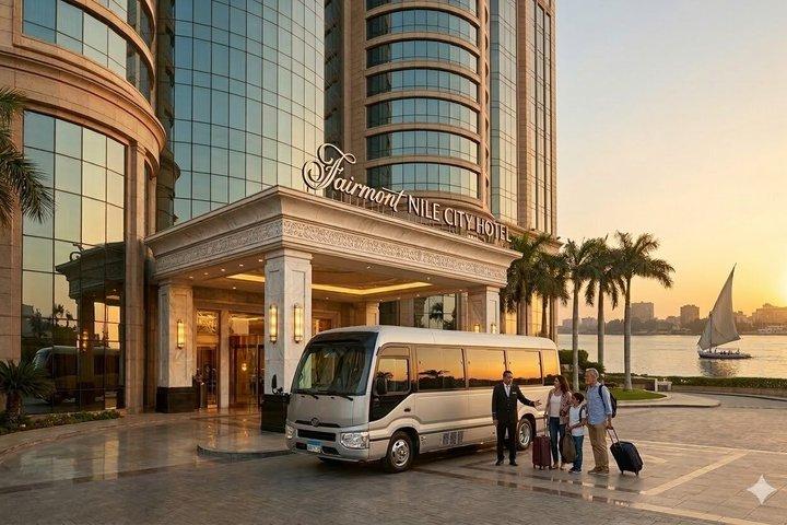 Privat Kairo flygplatstransfer till Kairo och Giza Hotell