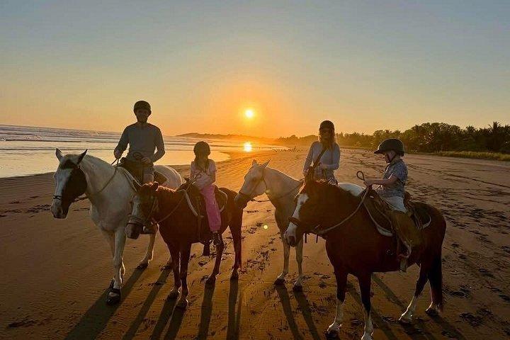 ジャコ近郊のエステリーリョスのビーチを乗馬