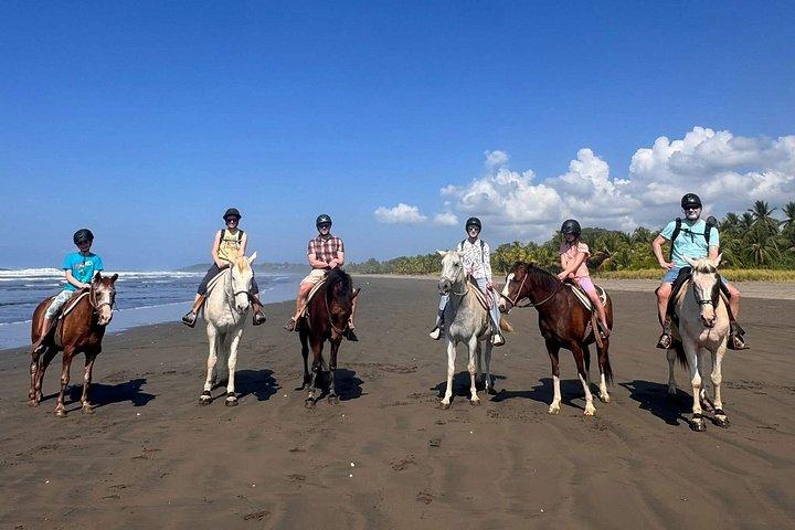 ジャコ近郊のエステリーリョスのビーチを乗馬
