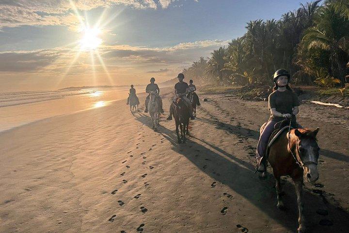 ジャコ近郊のエステリーリョスのビーチを乗馬