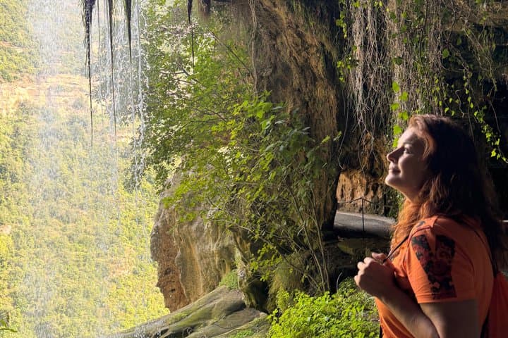 Day Trip from Barcelona: Waterfall & White Madonna Sanctuary