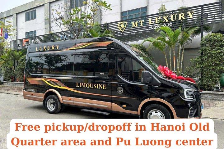 Hanoi nach Pu Luong Luxus Limousine Transfer mit Hotel Abholung