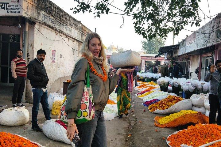Jaipur Sonnenaufgangstour mit morgendlichem Blumenmarktspaziergang