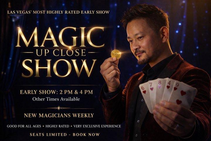 Spettacolo anticipato di Magic Up Close al Magic Theatre di Las Vegas