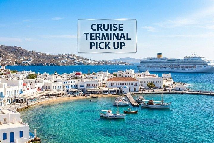 Paseo Mykonos para grupos pequeños con recogida en la terminal de cruceros