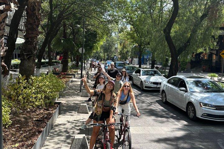 Cykel-, tacos- och linbanetur i Mexico City