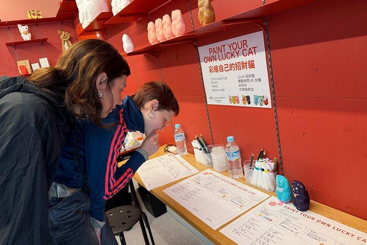 豪徳寺で東京福猫絵画ワークショップ