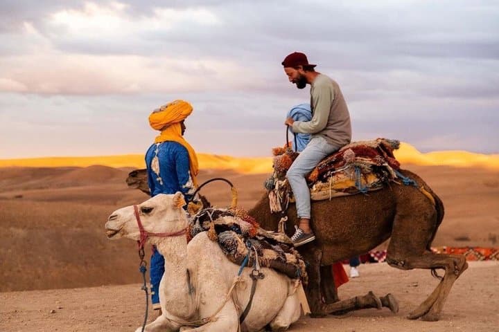 Agafay Desert Sunset Camels & Dinner Show Private From Marrakech