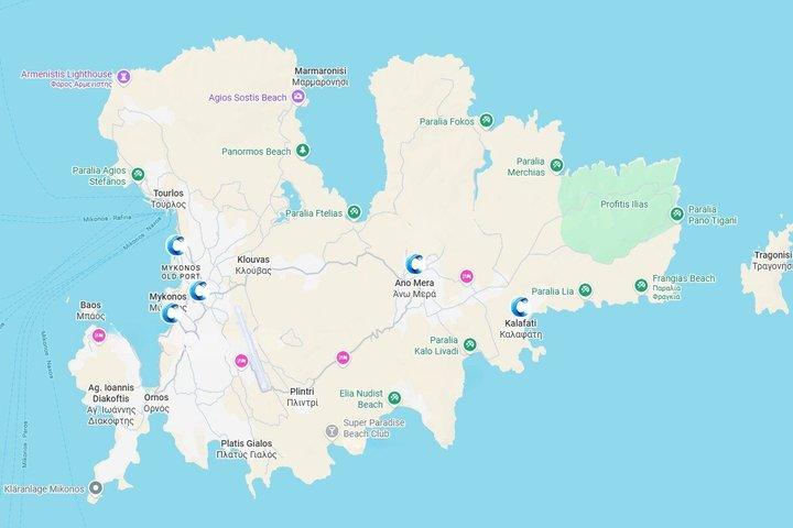 ベスト・オブ・ミコノス海岸エクスカーション : 4 - 1時間島巡り＆タウンウォーク