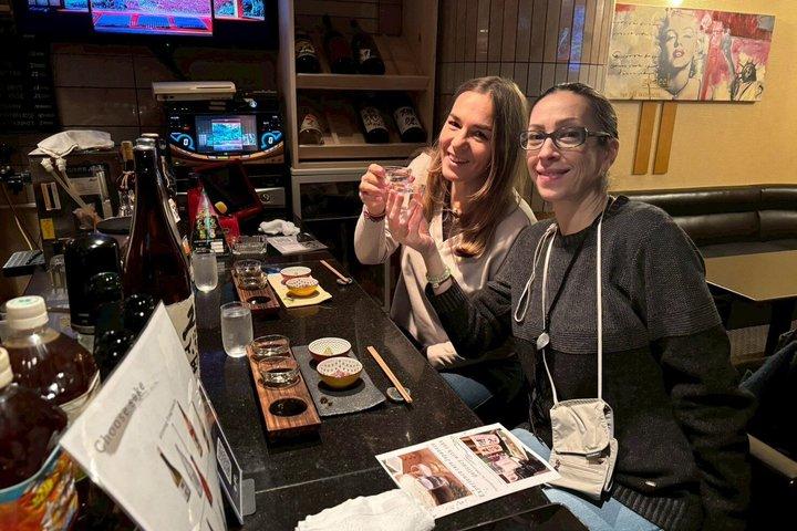 Shinjuku Sake Tasting and Japanese Snack Pairing Experience
