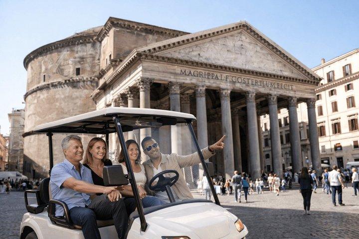 Private Panoramic Rome Golf Cart Tour with Pantheon Entry