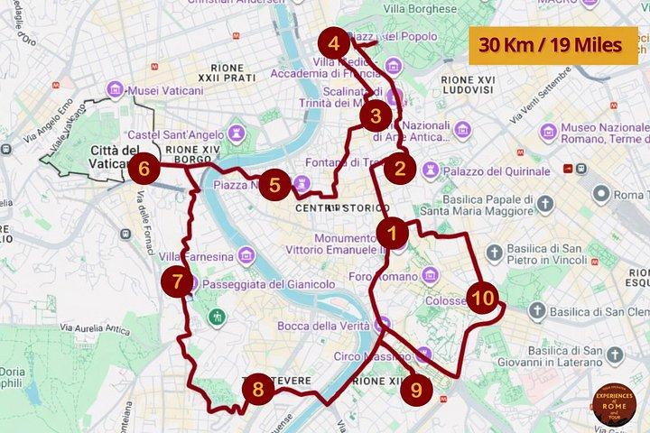 ローマ市内を巡る3時間のプライベートゴルフカートツアー（送迎付き）