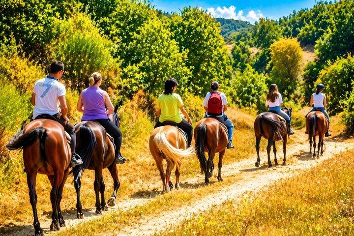 Excursion à cheval dans les collines du Chianti en Toscane