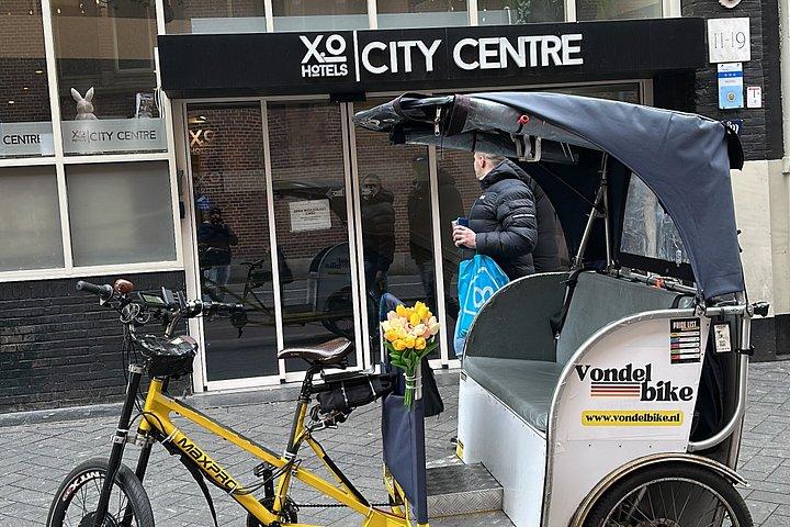 アムステルダム市内を75分で散策−ペディカブ人力車ツアー