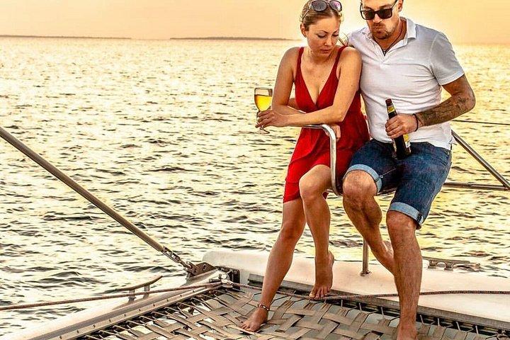 Belize Sunset Catamaran Drinks Ceviche and Ocean Views