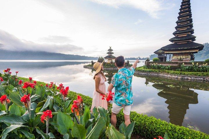 バリ島の水の寺院とユネスコ世界遺産の棚田を巡る 1 日ツアー