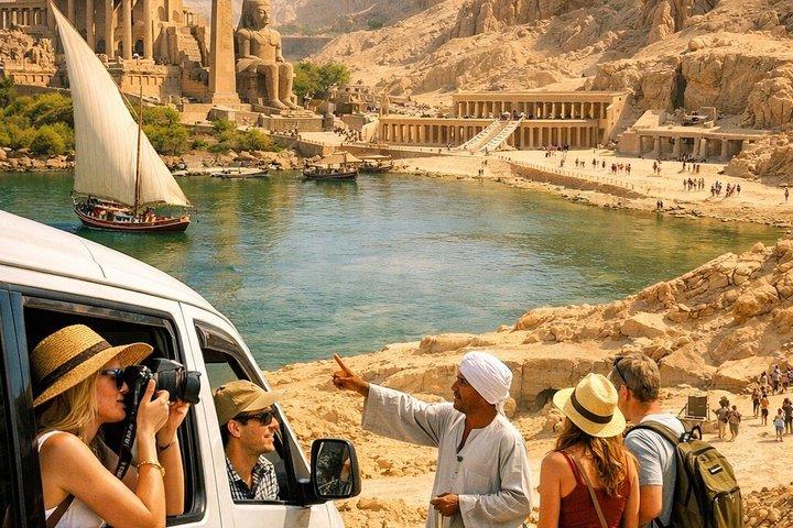 フルガダからルクソールへの日帰り旅行（専用車Wバレー・オブ・ザ・キングス）