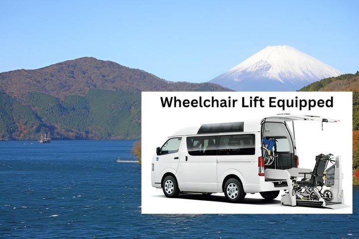Tour privato con sedia a rotelle del Monte Fuji e Hakone