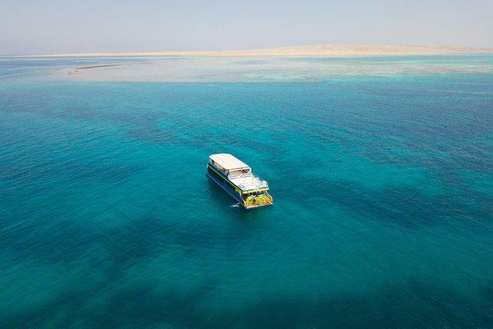 Hurghada : Panorama Halb-U-Boot & Schnorcheln mit Transfer