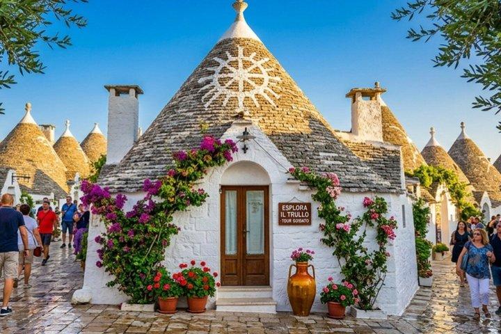 Brindisi: Alberobello, Locorotondo, Ostuni, guidet tur og brunch