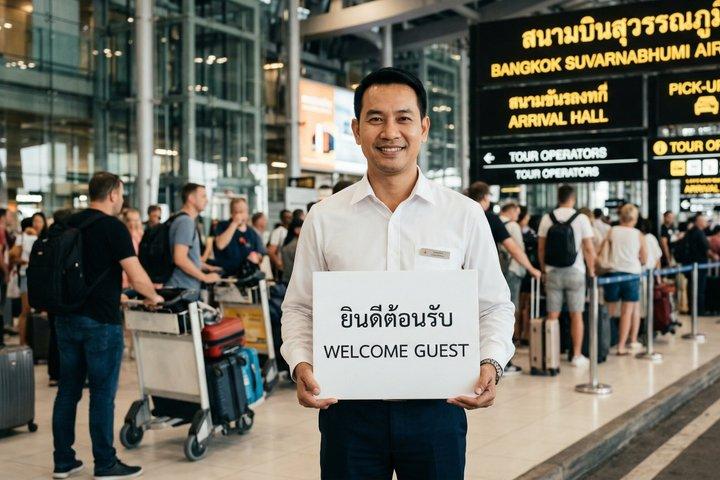 Bangkok : Suvarnabhumi BKK Lufthavn Privat transfer til byens centrum
