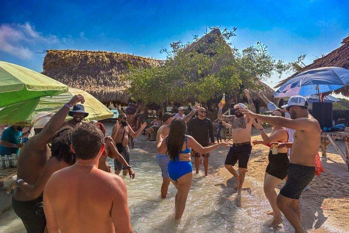 カルタヘナ発チョロン行きアーバンパーティボート：ランチとドリンク付き5ヶ所立ち寄りスポット
