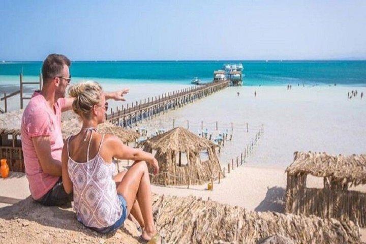 Hurghada : Orange Bay Island Privates Schnellboot mit Transfer