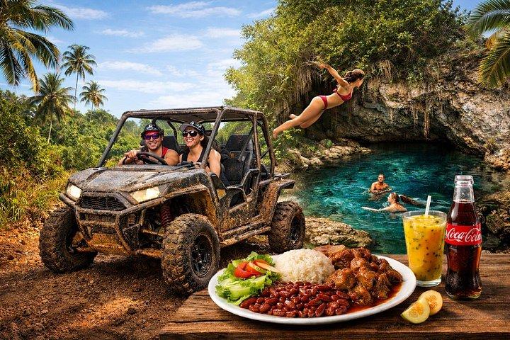 Private buggy adventure with cenote bath and Dominican food