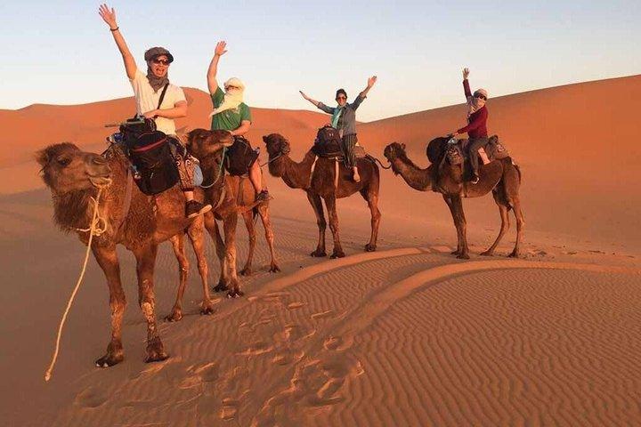 Tour privado de 4 días por el desierto desde Marrakech a Fez vía Merzouga